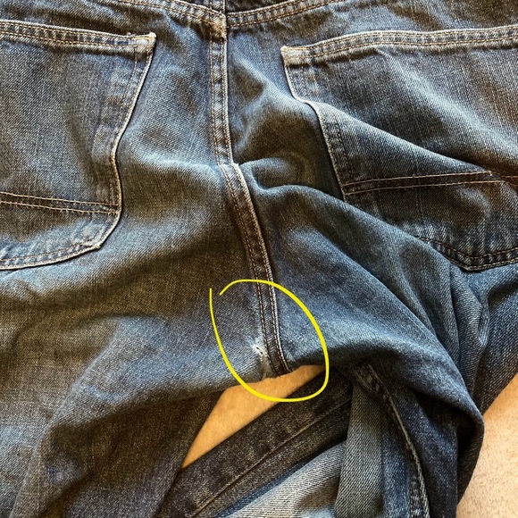 Vintage Arizona Jean Company Relaxed Fit Distressed Straight Leg Jeans | 38 X 30 - Picture 10 of 12